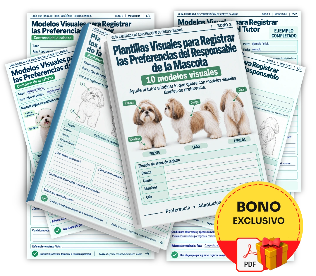Plantillas Visuales para Registrar las Preferencias del Responsable de la Mascota